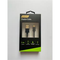 CABLE OME USB-A A MICRO USB DUPLEX 1m NEGRO
