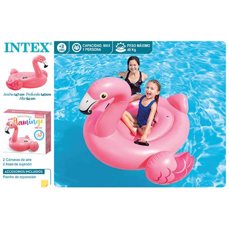 FLOTADOR FLAMENCO RIDE-ON INTEX 142X137X97 CM