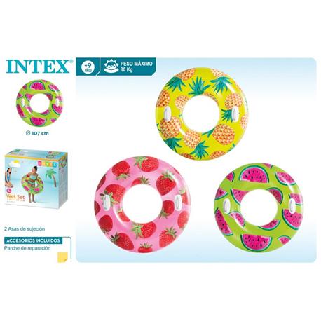 FLOTADOR CIRCULAR TROPICAL FRUITS INTEX 107 CM