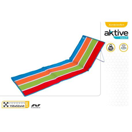 ESTERILLA PLEGABLE PORTATIL RECLINABLE 155X52X40 CM