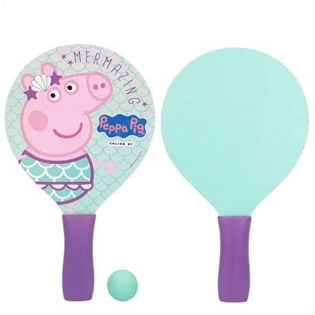 RAQUETA DE PLAYA PEPPA PIG MADERA