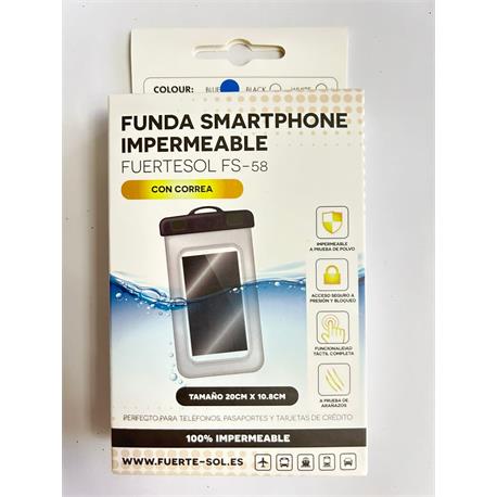 FUNDA SMARTPHONE FUERTESOL FS-58 IMPERMEABLE CON CORREA