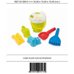 CUBO PLAYA CON ACCESORIOS CASTILLO 6pcs