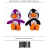 PELUCHE PINGUINOS 3 COLORES 25cm