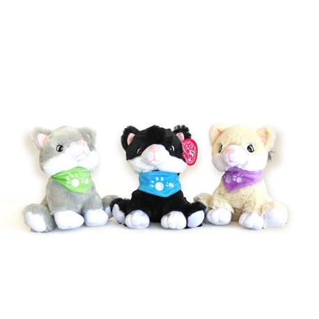 PELUCHE GATITO 3 COLORES 20cm