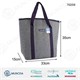 BOLSO NEVERA PLAYA 10L GRIS 33x15x35cm