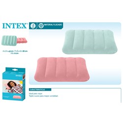ALMOHADA FLOCADA 3 COLORES 43X28X9 CMS.