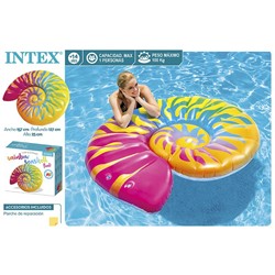 COLCHONETA CARACOLA ARCOIRIS INTEX 157X25X127 CM