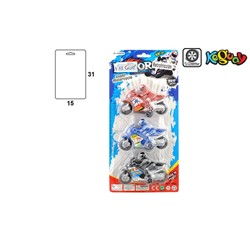 MOTO SERIE CARRERAS 3uds FRICCION SURTIDOS