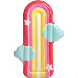 COLCHONETA ARCOIRIS NUBES ESTRELLAS INTEX 183X132CM