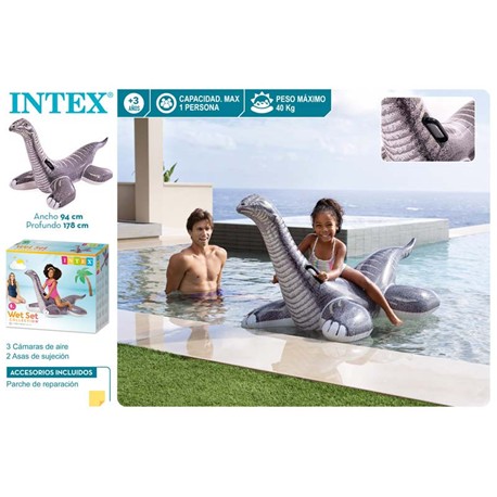 FLOTADOR BRONTOSAURIO RIDE-ON INTEX 178X94 CM