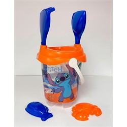 CUBO CASTILLO STITCH + MOLDES CRISTAL (CUBO TRANSPARENTE)