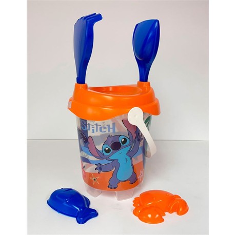 CUBO CASTILLO STITCH + MOLDES CRISTAL (CUBO TRANSPARENTE)