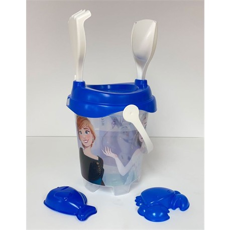 CUBO CASTILLO FROZEN + MOLDES CRISTAL (CUBO TRANSPARENTE)