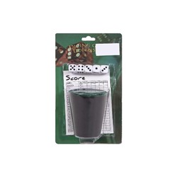 JUEGO DADOS POKER 5uds + CUBILETE BLISTER