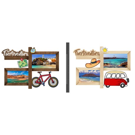 IMAN 2 FOTOS STICKER FUERTEVENTURA 8cm