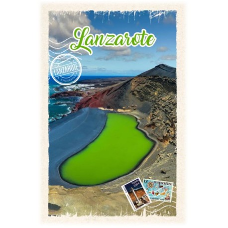 LIBRETA VINTAGE TAPA DURA 21x14cm FOTO VINTAGE LANZAROTE