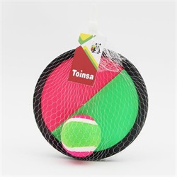 RAQUETA DE PLAYA VELCRO C/ PELOTA 860-002 D.18,5 CMS.