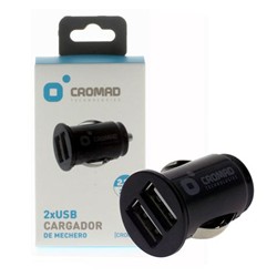 ADAPTADOR CROMAD CARGADOR USB 5V 2.1A NEGRO
