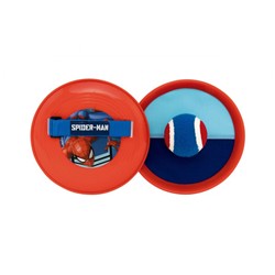 RAQUETA DE PLAYA VELCRO C/ PELOTA SPIDERMAN 19cm
