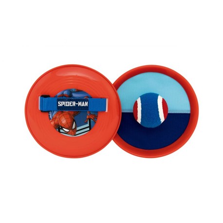 RAQUETA DE PLAYA VELCRO C/ PELOTA SPIDERMAN 19cm