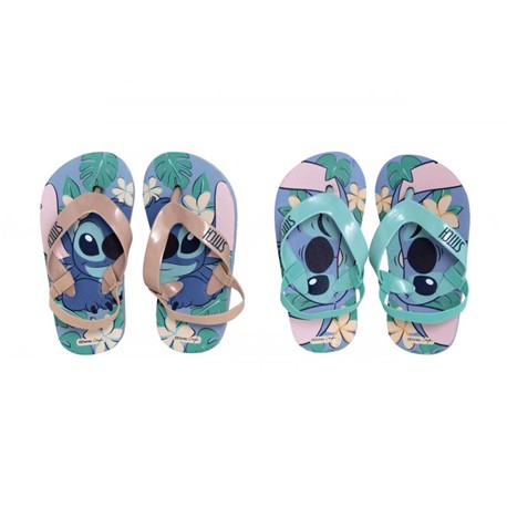 CHANCLA PLAYA STITCH CON TIRA ELASTICA SURTIDOS