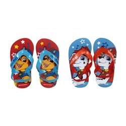 CHANCLA PLAYA PAW PATROL CON TIRA ELASTICA AZUL / ROJO SURTIDOS