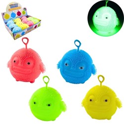 PELOTA ANTI-STRESS PUFFER MONSTER 11cm 4 COLORES SURTIDOS