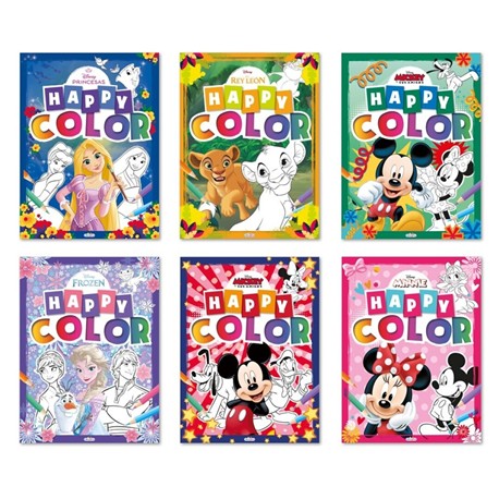 LIBRO PEGACOLOR HAPPY COLOR DISNEY