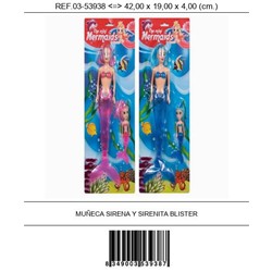 MUÑECA SIRENA Y SIRENITA BLISTER